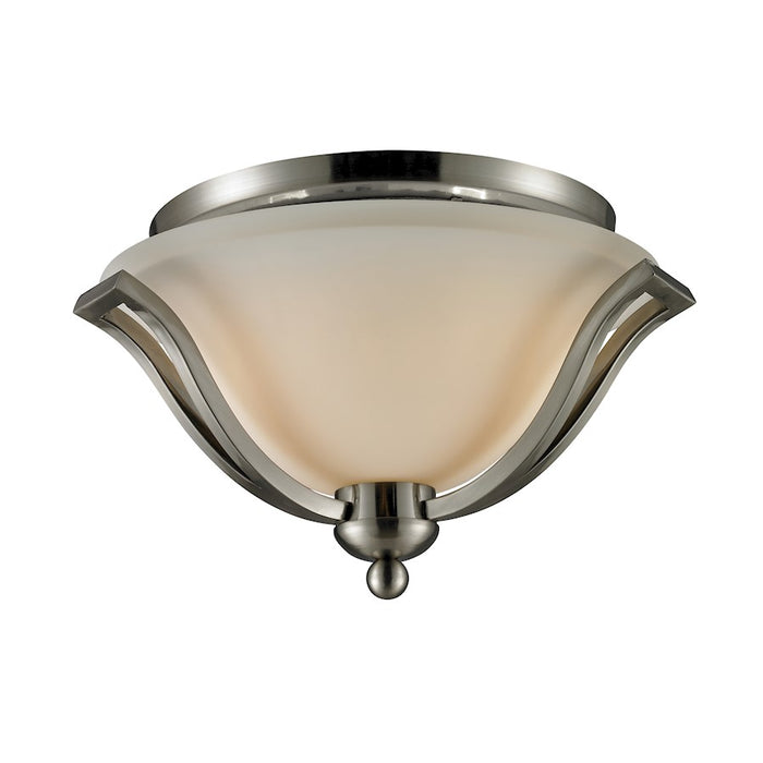 Z-Lite Lagoon 2 Light Ceiling, Brushed Nickel, Matte Opal - 704F2-BN