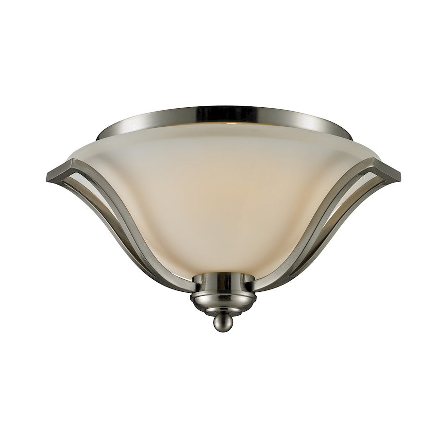 Z-Lite Lagoon 3 Light Ceiling, Brushed Nickel, Matte Opal - 704F3-BN