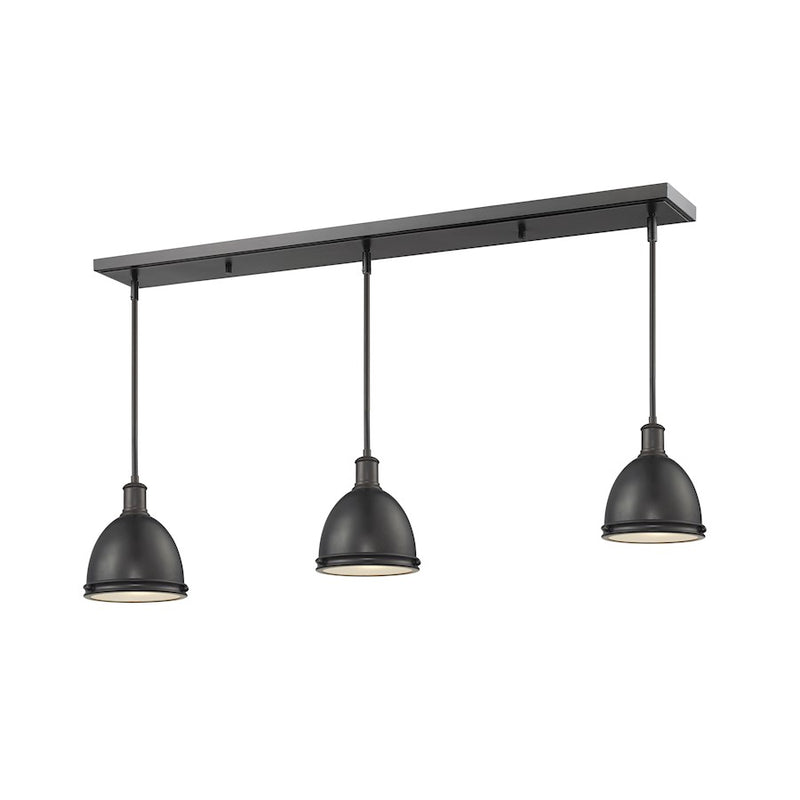 Z-Lite Mason 3 Light Island/Billiard Light, 50x8x9.75", Bronze, Bronze - 708MP-3BRZ
