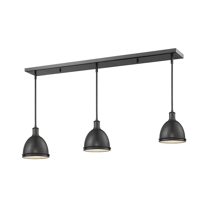 Z-Lite Mason 3 Light Island/Billiard Light, 50x8x9.75", Bronze, Bronze - 708MP-3BRZ