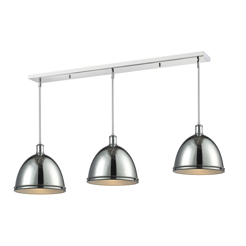 Z-Lite Mason 3 Light Island/Billiard Light, 55x13x13", Chrome, Chrome - 711P13-3CH