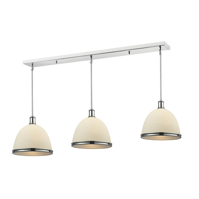 Z-Lite Mason 3 Light Island/Billiard Light, 55x13x14", Chrome, Opal - 715P13-3CH