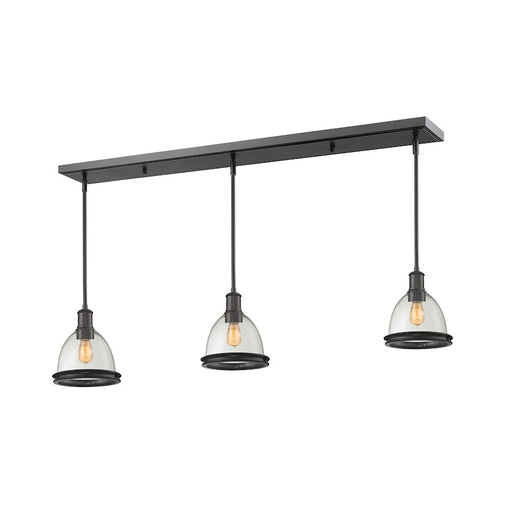 Z-Lite Mason 3 Light Island/Billiard Light 50x8x9.75", Bronze, Clear Seed - 716MP-3BRZ