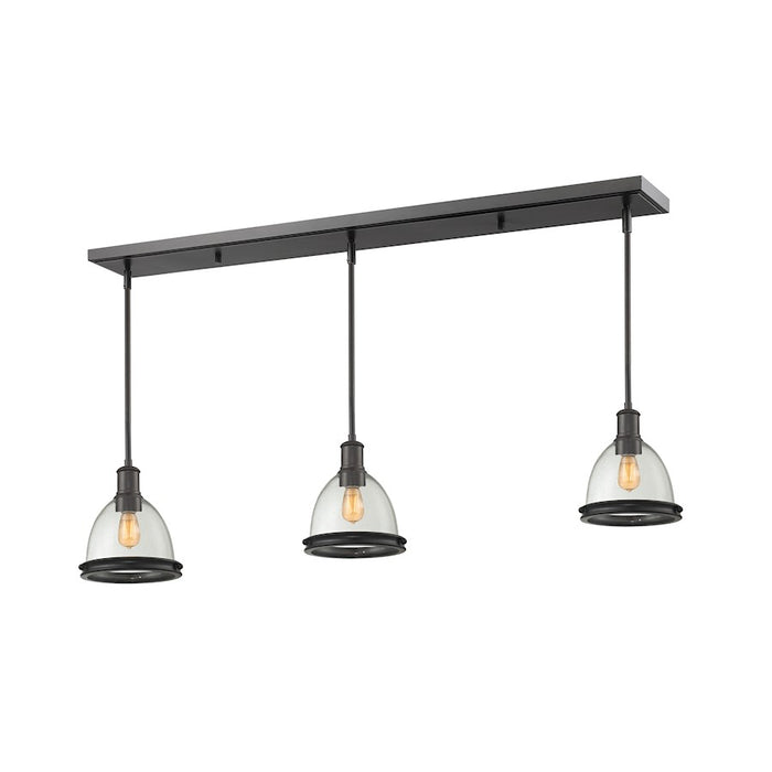 Z-Lite Mason 3 Light Island/Billiard Light 50x8x9.75", Bronze, Clear Seed - 716MP-3BRZ