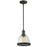 Z-Lite Mason 1 Light Mini Pendant, Bronze, Clear Seedy - 716MP-BRZ