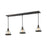 Z-Lite Mason 3 Light Island/Billiard Light 50x8x9.75", Bronze, Clear Seed - 717MP-3OB