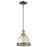 Z-Lite Mason 1 Light Mini Pendant, Brushed Nickel, Clear Seedy - 718MP-BN