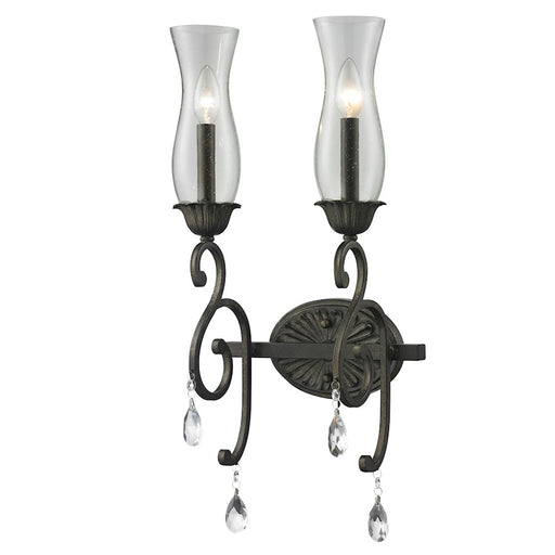 Z-Lite Melina 2 Light Wall Sconce, Golden Bronze, Cognac Seedy - 720-2S-GB