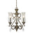 Z-Lite Melina 3 Light Chandelier, Golden Bronze, Cognac Seedy - 720-3-GB