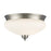 Z-Lite Amon 2 Light Flush Mount, Brushed Nickel, Matte Opal - 721F2-BN