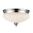 Z-Lite Amon 2 Light Flush Mount, Chrome, Matte Opal - 721F2-CH