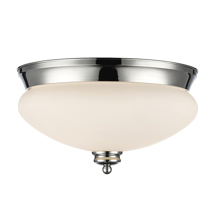 Z-Lite Amon 2 Light Flush Mount, Chrome, Matte Opal - 721F2-CH
