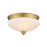 Z-Lite Amon 2 Light Flush Mount, Heritage Brass/Matte Opal - 721F2-HBR