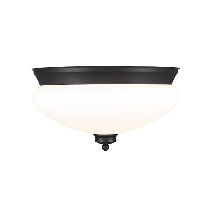 Z-Lite Amon 2 Light Small Flush Mount, Black - 721F2-MB