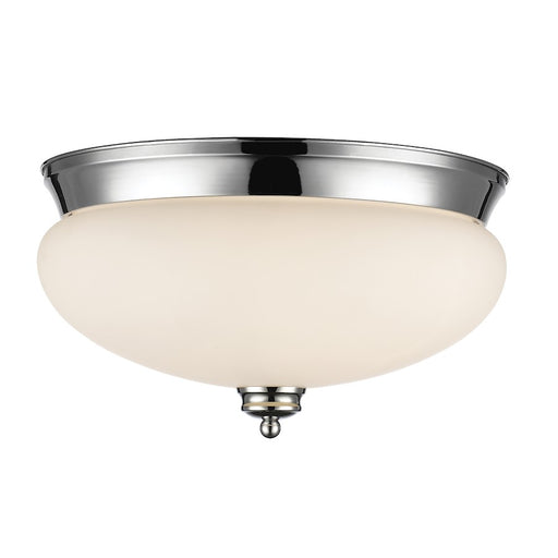Z-Lite Amon 3 Light Flush Mount, Chrome, Matte Opal - 721F3-CH