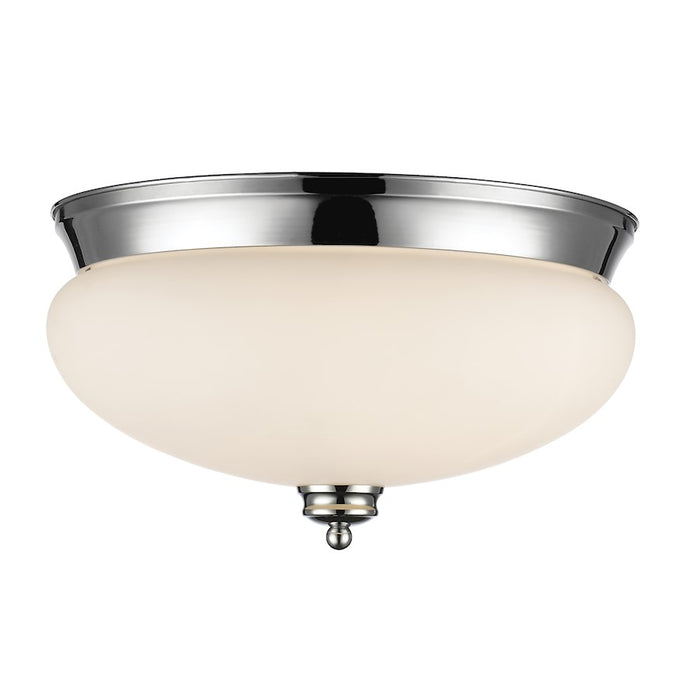 Z-Lite Amon 3 Light Flush Mount, Chrome, Matte Opal - 721F3-CH