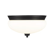 Z-Lite Amon 3 Light Large Flush Mount, Black - 721F3-MB