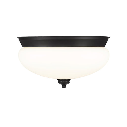 Z-Lite Amon 3 Light Large Flush Mount, Black - 721F3-MB