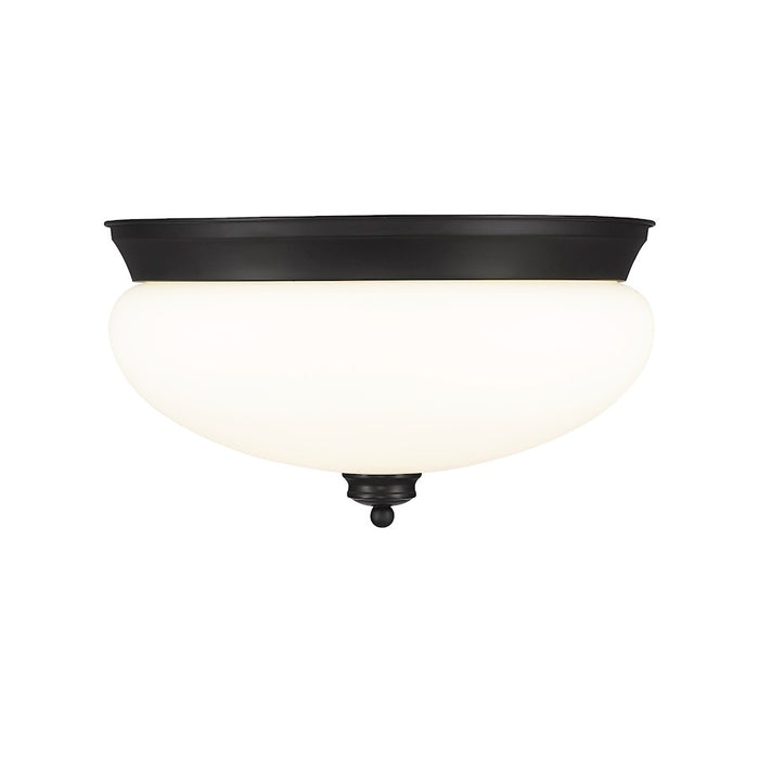 Z-Lite Amon 3 Light Large Flush Mount, Black - 721F3-MB