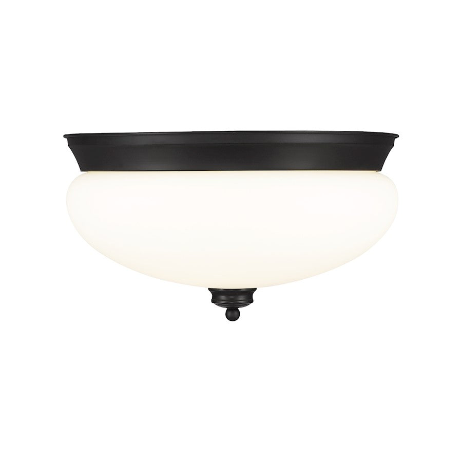 Z-Lite Amon 3 Light Large Flush Mount, Black - 721F3-MB