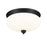 Z-Lite Amon 3 Light Large Flush Mount, Black