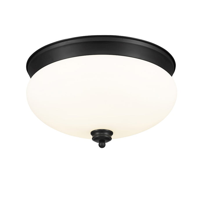 Z-Lite Amon 3 Light Large Flush Mount, Black