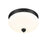 Z-Lite Amon 3 Light Large Flush Mount, Black