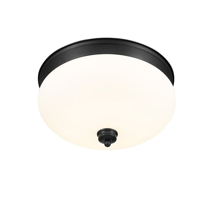 Z-Lite Amon 3 Light Large Flush Mount, Black