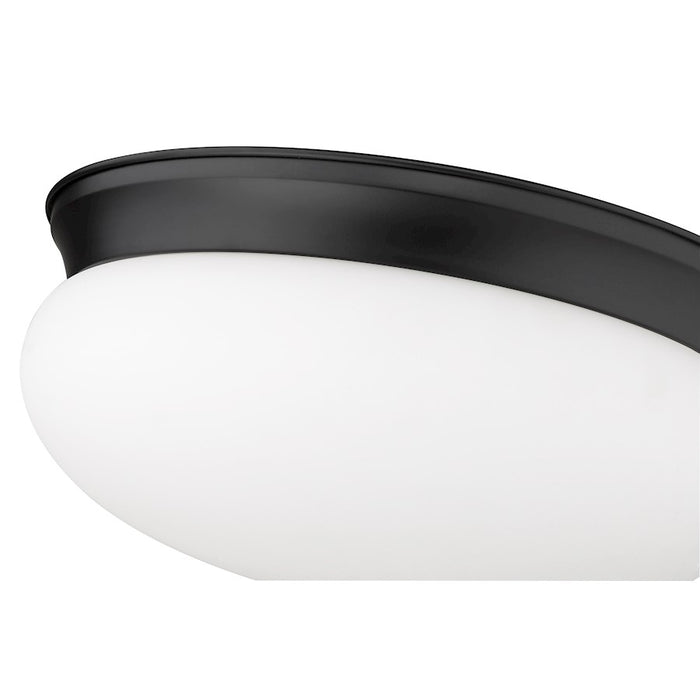 Z-Lite Amon 3 Light Large Flush Mount, Black