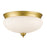 Z-Lite Amon 3 Light Flush Mount, Satin Gold, Matte Opal - 721F3-SG