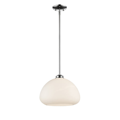 Z-Lite Amon 1 Light Pendant, Chrome, Matte Opal - 721P13-CH