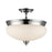 Z-Lite Amon 3 Light Semi Flush Mount, Chrome, Matte Opal - 721SF-CH
