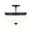Z-Lite Amon 3 Light Semi Flush Mount, Matte Black/Opal - 721SF-MB
