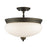 Z-Lite Amon 3 Light Semi Flush Mount, Olde Bronze, Matte Opal - 721SF-OB