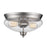 Z-Lite Amon 2 Light Flush Mount, Brushed Nickel, Clear Seedy - 722F2-BN