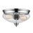 Z-Lite Amon 2 Light Flush Mount, Chrome, Clear Seedy - 722F2-CH
