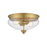 Z-Lite Amon 2 Light Flush Mount, Heritage Brass/Seedy - 722F2-HBR