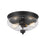 Z-Lite Amon 2 Light Small Flush Mount, Matte Black