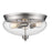 Z-Lite Amon 3 Light Flush Mount, Brushed Nickel, Clear Seedy - 722F3-BN