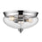 Z-Lite Amon 3 Light Flush Mount, Chrome, Clear Seedy - 722F3-CH
