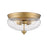 Z-Lite Amon 3 Light Flush Mount, Heritage Brass/Seedy - 722F3-HBR