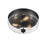 Z-Lite Amon 3 Light Large Flush Mount, Matte Black