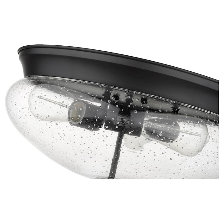 Z-Lite Amon 3 Light Large Flush Mount, Matte Black