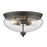 Z-Lite Amon 3 Light Flush Mount, Olde Bronze, Clear Seedy - 722F3-OB