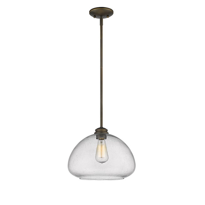 Z-Lite Amon 1 Light Pendant, Olde Bronze, Clear Seedy - 722P13-OB