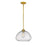 Z-Lite Amon 1 Light Pendant, Satin Gold, Clear Seedy - 722P13-SG
