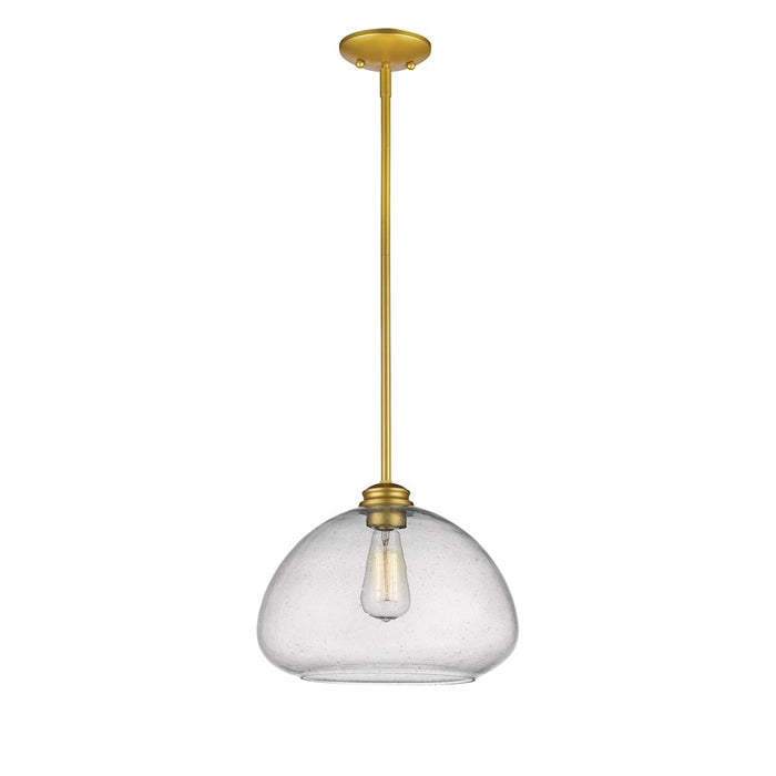 Z-Lite Amon 1 Light Pendant, Satin Gold, Clear Seedy - 722P13-SG
