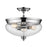 Z-Lite Amon 3 Light Semi Flush Mount, Chrome, Clear Seedy - 722SF-CH