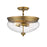 Z-Lite Amon 3 Light Semi Flush Mount, Heritage Brass/Seedy - 722SF-HBR