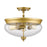 Z-Lite Amon 3 Light Semi Flush Mount, Satin Gold, Clear Seedy - 722SF-SG